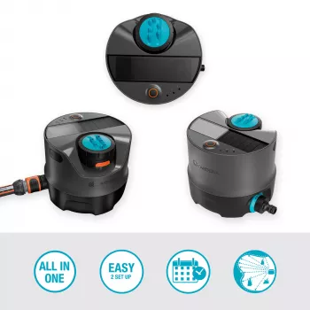 Aspersor circular Gardena AquaPrecise Preto Azul Cinzento 1 unid.