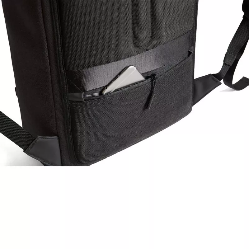 XD Design Bobby Urban Lite P705.501 mochila antirroubo para portátil, 15 polegadas, 22 l (expansível até 27 l), resistente à água, bolsos RFID, correia para bagagem, preta