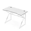 Mesa gaming huzaro Hero 1.6 branca — tampo reto MDF/carbono 1200×600 mm, estrutura metálica, 750 mm de altura