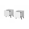 Mesa de cabeceira cama meble NOVA com 1 gaveta 44×40×52 cm, branco mate