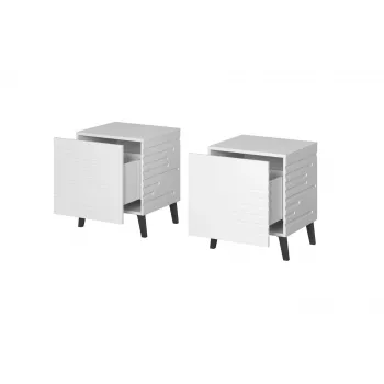 Mesa de cabeceira cama meble NOVA com 1 gaveta 44×40×52 cm, branco mate