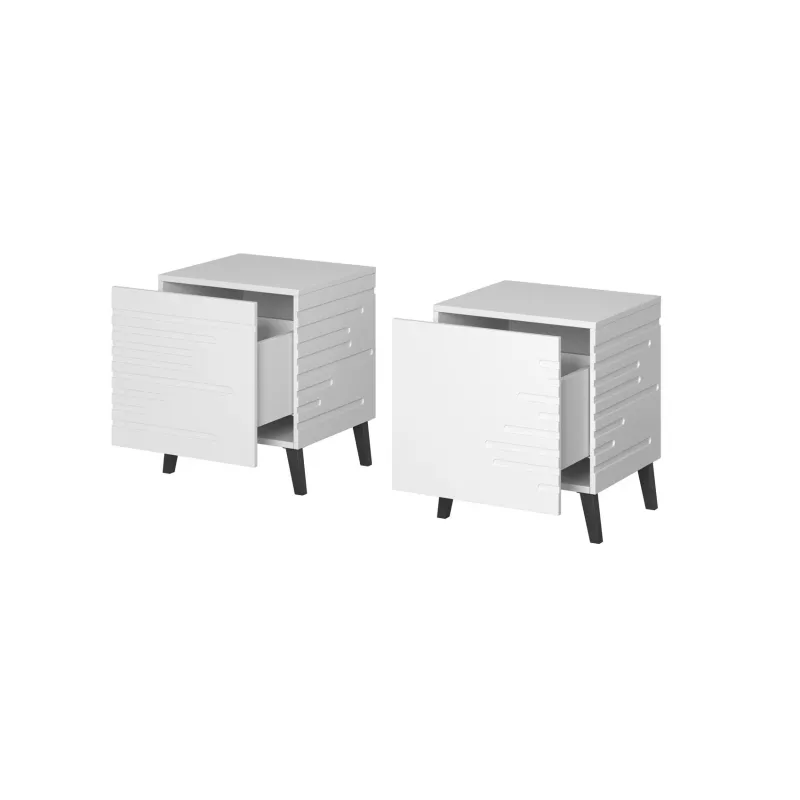 Mesa de cabeceira cama meble NOVA com 1 gaveta 44×40×52 cm, branco mate