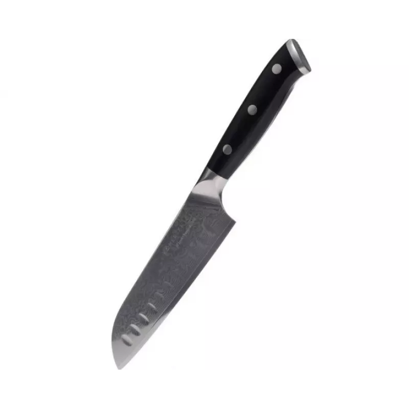 Faca santoku Kohersen Elegance ébano aço damasco 12,7 cm