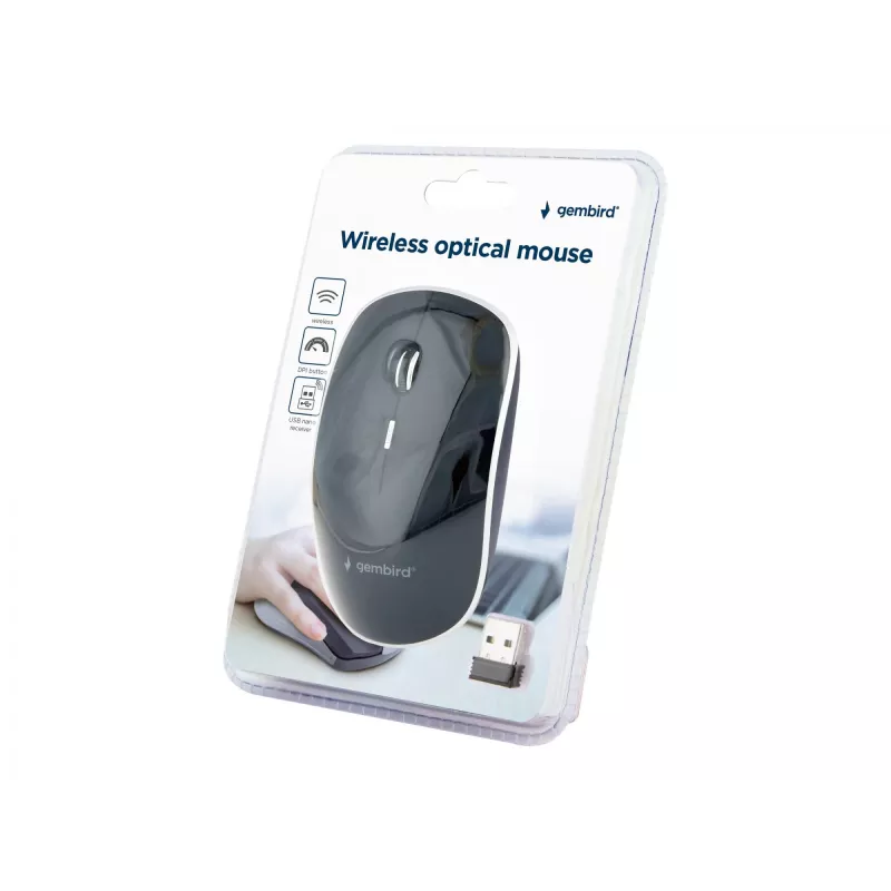 Rato USB OPTICAL WRL preto/SILENT MUSW-4BS-01 GEMBIRD