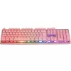 Deltaco GAM-021-RGB-P-DE - tamanho completo (100%) - USB - interruptores de membrana - QWERTZ - rosa
