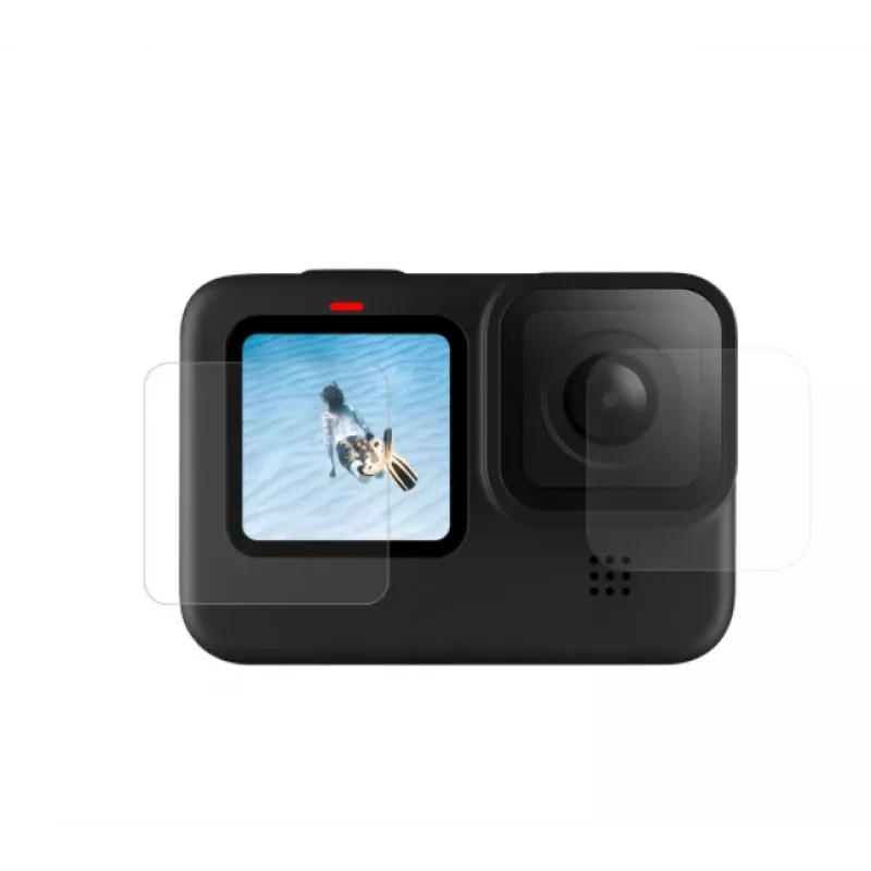Vidro temperado proteção de ecrã e lente Telesin para GoPro Hero 9 / Hero 10 (GP-FLM-901)