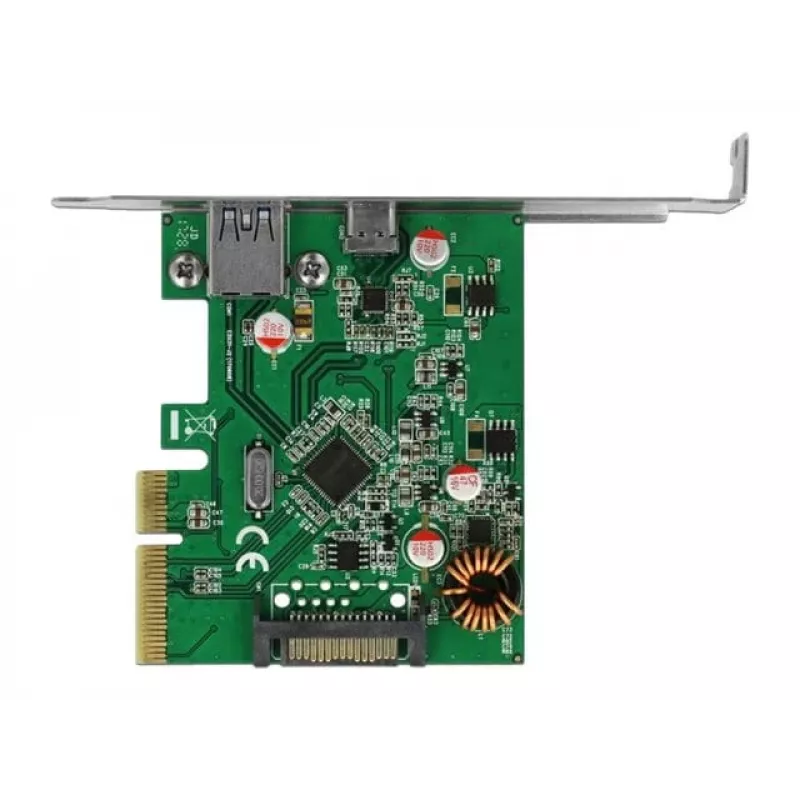 DeLOCK 90299 Placa PCIe x4, 1x USB Type-C + 1x USB Type-A, USB 3.2 Gen 2 (10 Gbps)