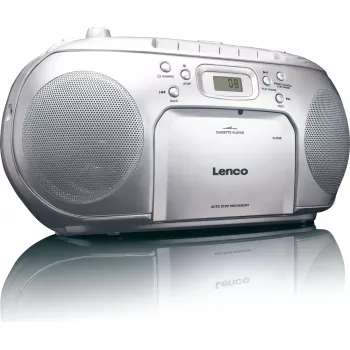 Lenco SCD-42 - leitor FM - CD - CD-R - CD-RW - paragem automática - repetição - LCD - rede/pilhas (SCD420SILBER)
