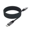 Cabo magnético trançado USB-C para USB-C FIXED FIXDBM-CC2-GR, USB 2.0, revestimento trançado, comprimento fixo, cinzento