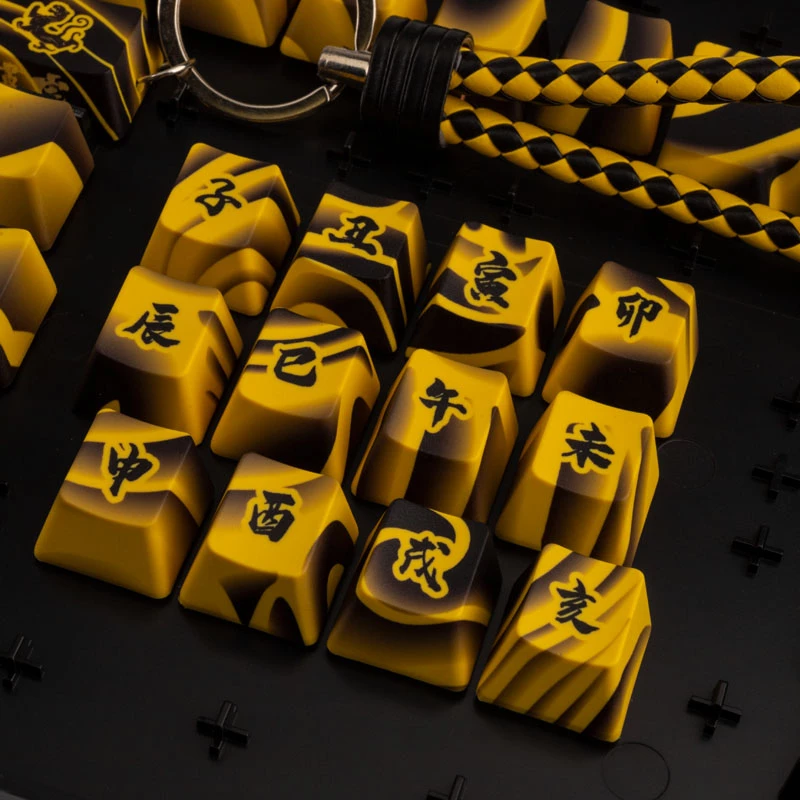 Conjunto de teclas Triton TIGER SKETCH Limited — material PBT, layout alemão (DE)