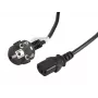Cabo de alimentação Lanberg CA-C13C-11CC-0030-BK preto 3 m conector fêmea C13 CEE7/7 (CA-C13C-11CC-0030-BK)