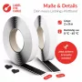 Fita de velcro para cabos Label the Cable LTC rolo de velcro Easy Tape Strap 8 m × 20 mm, preto