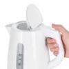 Chaleira elétrica SEVERIN 1 L 2200 W branca — sem fios, base de 360°, resistência oculta
