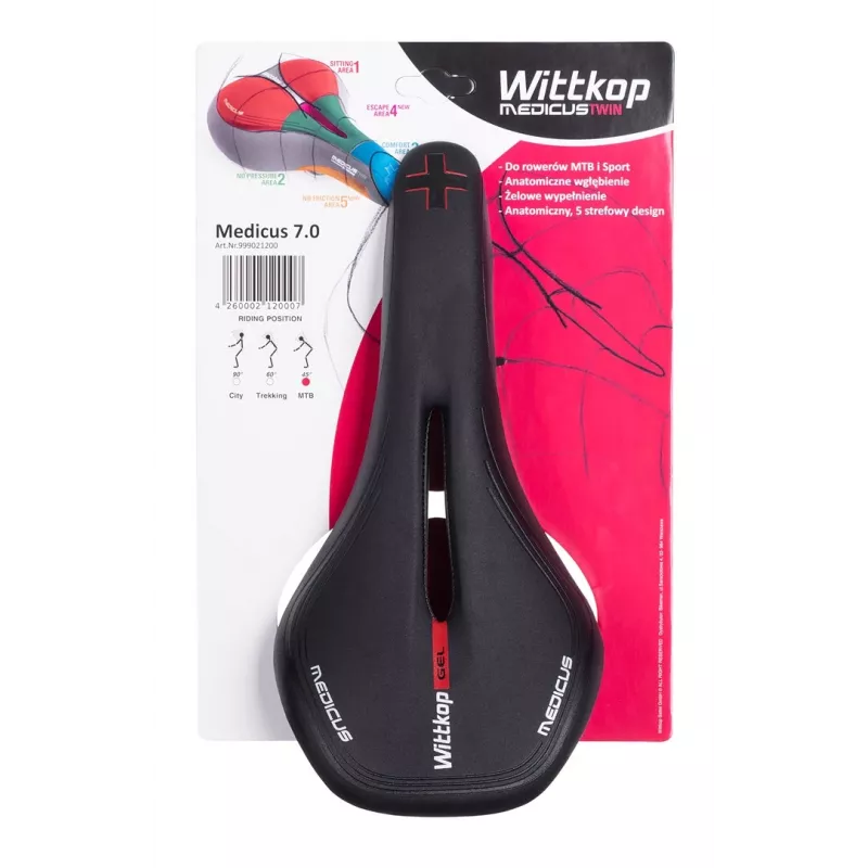 Sela de bicicleta Wittkop Medicus Twin 7.0