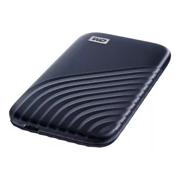 WD My Passport SSD WDBAGF0010BBL - SSD - encriptado - 1 TB - externo (portátil) - USB 3.2 Gen 2 (conector USB-C) - AES de 256 bits - azul meia-noite
