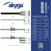 Fonte de alimentação ATX Akyga Classic AK-C1-800 800 W, 80 PLUS, PFC ativo, ventoinha de 120 mm