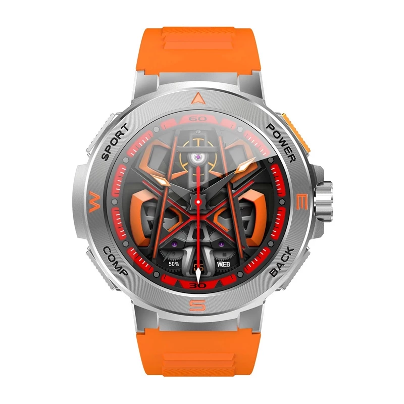 Smartwatch BlitzWolf BW-AT5 laranja com Bluetooth e medidor de frequência cardíaca