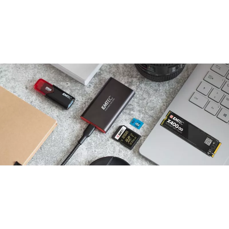Emtec X210 ELITE 2 TB USB Type-C 3.2 Gen 2 (3.1 Gen 2) preto, vermelho