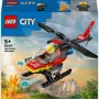 LEGO City Helicóptero dos Bombeiros 60411 Brinquedo de construção, 85 peças, pás do rotor giratórias, 1 minifigura, idade 5+ (220×90×60 mm)
