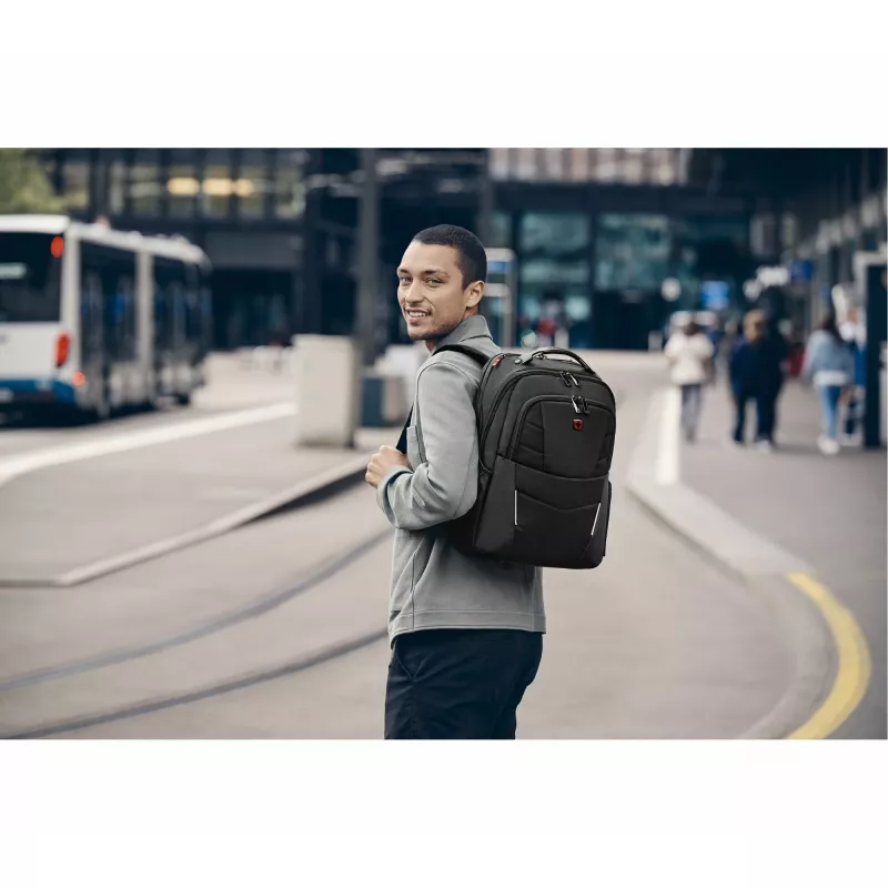 Wenger Altair 653186 mochila para portátil de 15,6" com compartimento para tablet, poliéster, preta