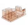 Organizador de secretária DeLOCK 18341 transparente castanho plástico 145x250x85mm