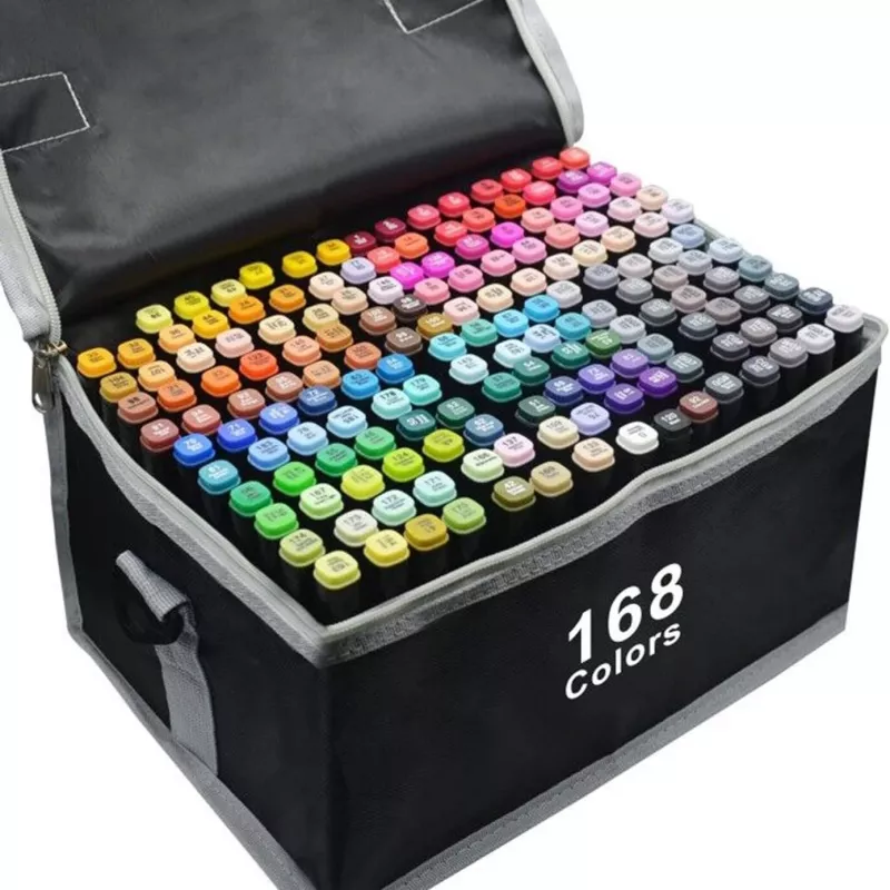 Conjunto de marcadores de álcool Extralink 168 peças