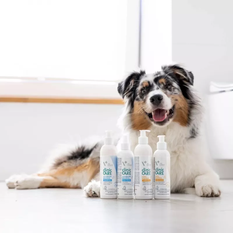 Amaciador VETEXPERT Clinic Care Balance 150 ml — amaciador veterinário para pelo de cães e gatos, 150 ml