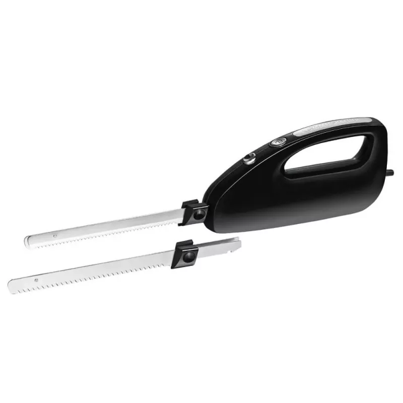 Faca elétrica Rommelsbacher EM 150 120 W – lâminas em aço inoxidável, comprimento útil da lâmina 15 cm, preta