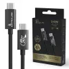 Extralink Smart Life CABESL05 cabo USB-C para USB-C, entrançado, 240 W, 40 Gbps, 2 m, preto