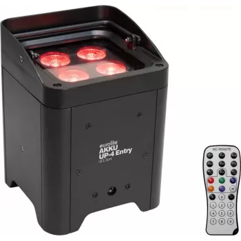 Projetor EUROLITE AKKU UP-4 Entry QCL 41700575 a bateria RGBW
