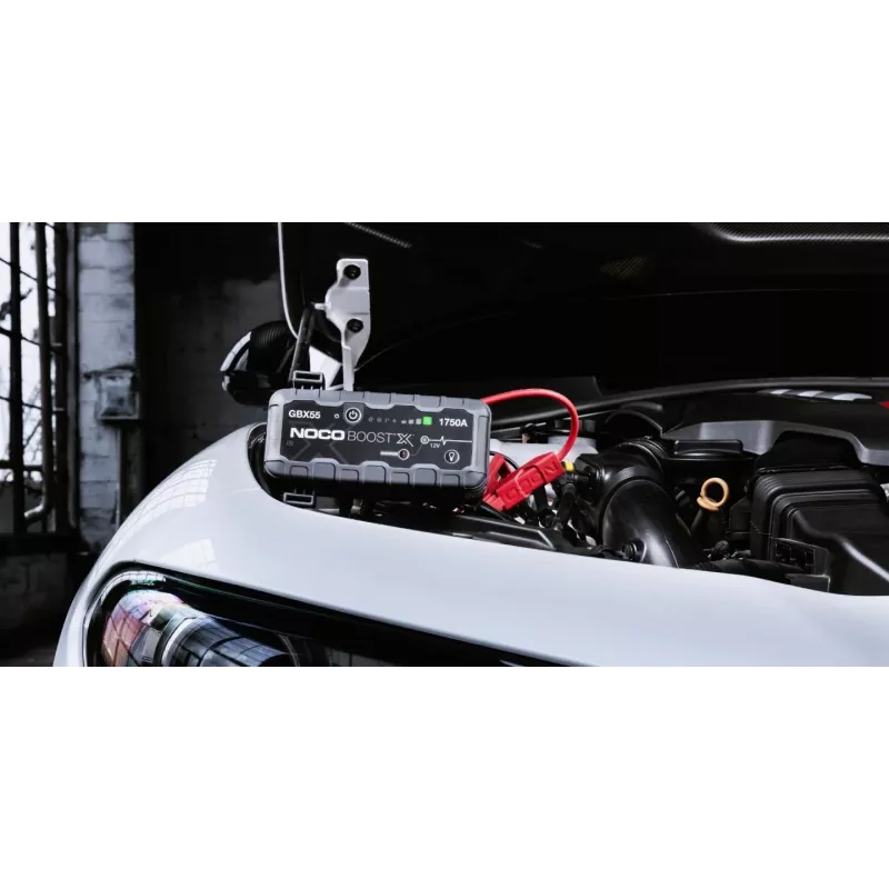 Arrancador auxiliar NOCO GBX55 1750 A iões de lítio, 46 Wh, IP65, para gasolina até 7,5 L / diesel até 5 L