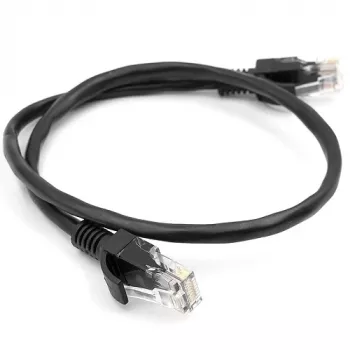 Cabo Cat5E UTP, 0,5 m, preto