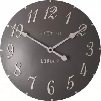 NeXtime Relógio 3084gs London Arabic, Ø34,5cm, parede, cinzento/branco