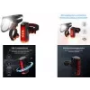 Conjunto de luzes para bicicleta FISCHER FAHRRAD PLUS 110 TWIN STOP LED preto, luz dianteira e traseira, LED