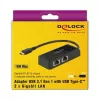 DeLOCK 63927 Adaptador de USB-C para 2x Gigabit LAN, preto