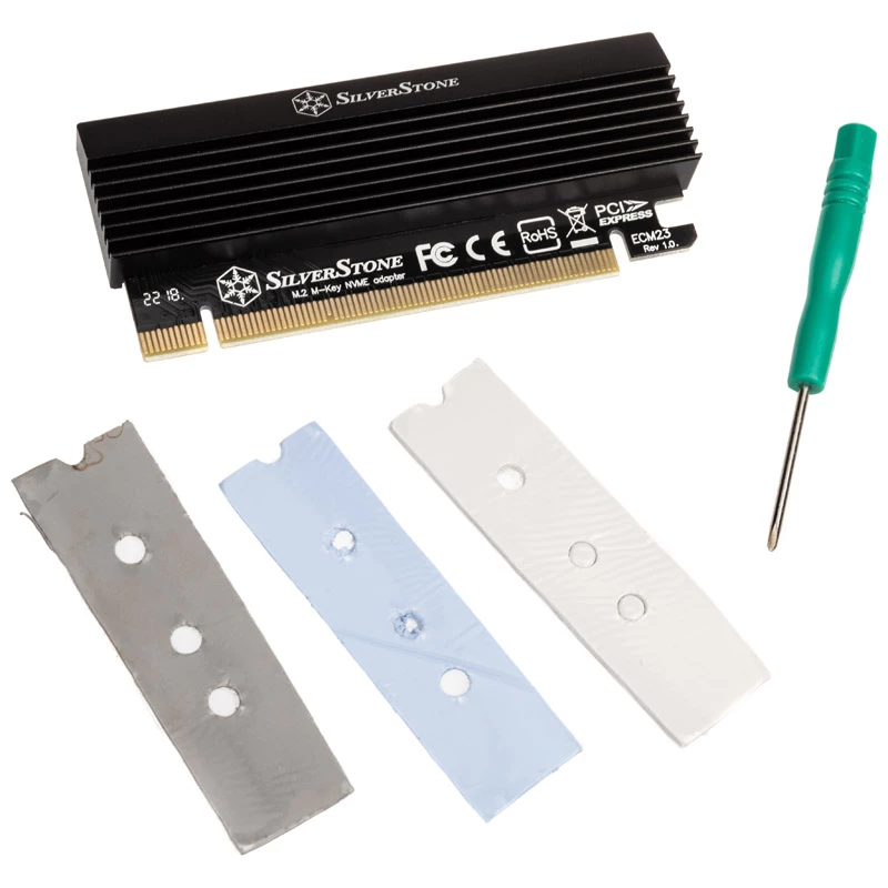 SilverStone SST-ECM23 adaptador de PCIe x4 para M.2 com dissipador
