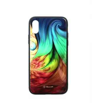 Capa de vidro protetor para iPhone XS Tellur — design mesmerizante impresso