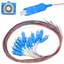 Conjunto de pigtails SC/UPC monomodo Extralink G.652D 900µm FTTH 1,5 m 12 unid. 12 cores