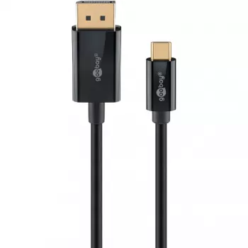 Cabo Goobay USB-C para DisplayPort – fichas banhadas a ouro, resoluções Ultra HD até 4K @ 60 Hz, adaptador tipo C Thunderbolt 3/4 para DP compatível com