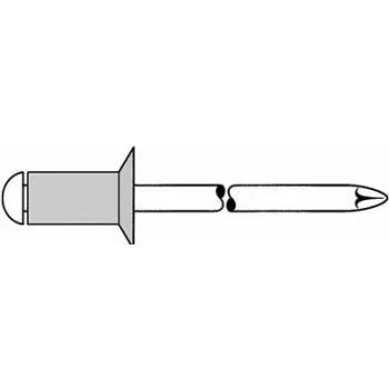 Rebite cego GESIPA 5×18 mm cabeça escareada KS para 12,0–14,0 mm, embalagem de 500
