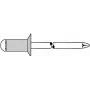 Rebite cego GESIPA 5×18 mm cabeça escareada KS para 12,0–14,0 mm, embalagem de 500