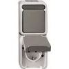 Caixa de embutir Merten MEG3495-8029 Tipo F, Cinzento, 73×165×60 mm