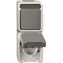 Caixa de embutir Merten MEG3495-8029 Tipo F, Cinzento, 73×165×60 mm