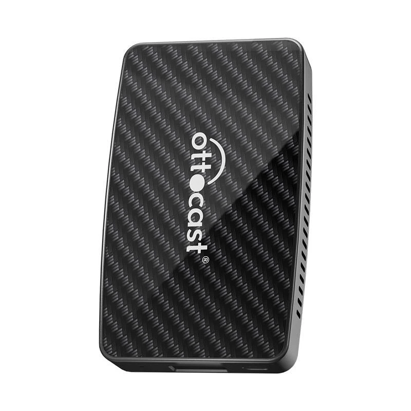 Adaptador CarPlay/Android Ottocast CA400-S – 4-em-1: CarPlay e Android Auto sem fios, Apple CarPlay e Android Auto com fios, preto