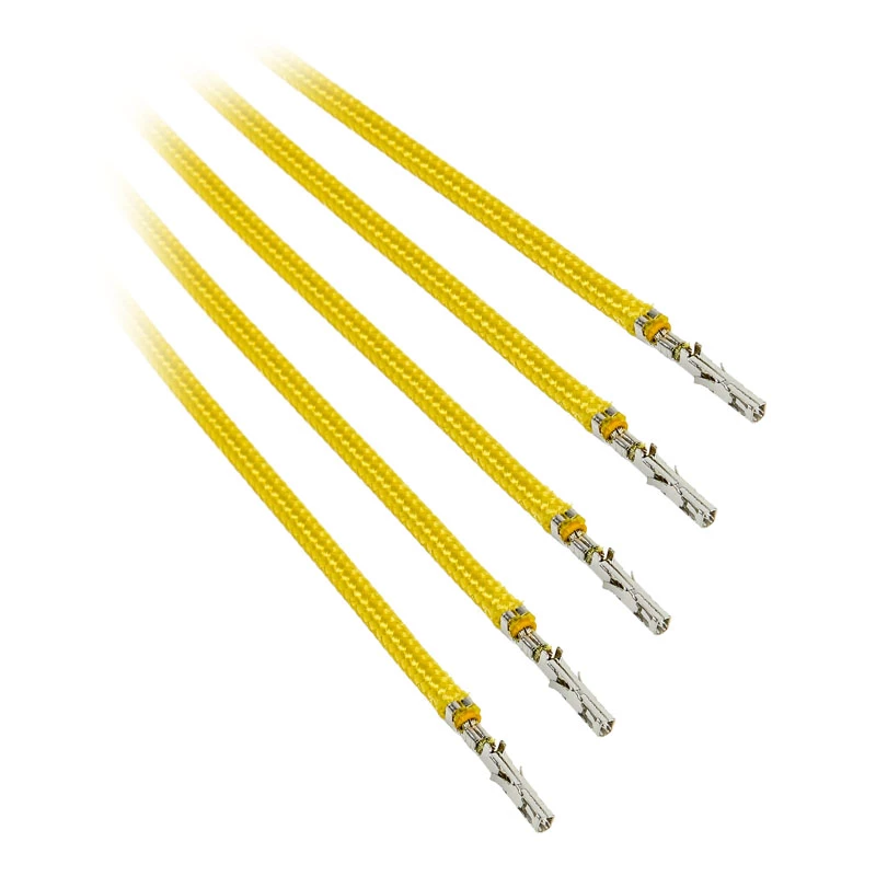 BitFenix Alchemy 2.0 BFX-ALC-40CMLY-RP conjunto de cabos para fonte de alimentação, 5x 0,4 m, amarelo
