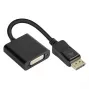 Adaptador DisplayPort macho para DVI-I 24+5 fêmea, 1080P @60Hz, contactos banhados a ouro, aprox. 20cm, Good C (DP-AD10)