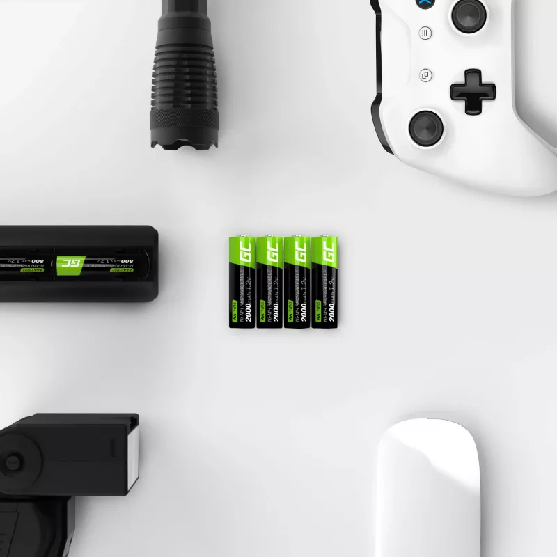 Pilhas recarregáveis Green Cell GR02 NiMH AA, 4 unid., 2000 mAh