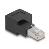 Delock - Adaptador de rede - RJ-45 (macho) angular para a direita para RJ-45 (fêmea) - CAT 6a