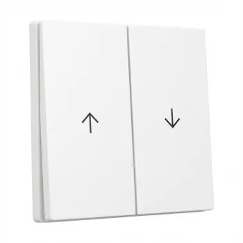 Tampa de balancim 2 módulos com seta System 55 branco puro (modelo 329403)