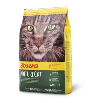 Comida seca para gatos JOSERA NatureCat Adult aves e salmão 2 kg, sem cereais, 33 % de proteína, 20 % de gordura